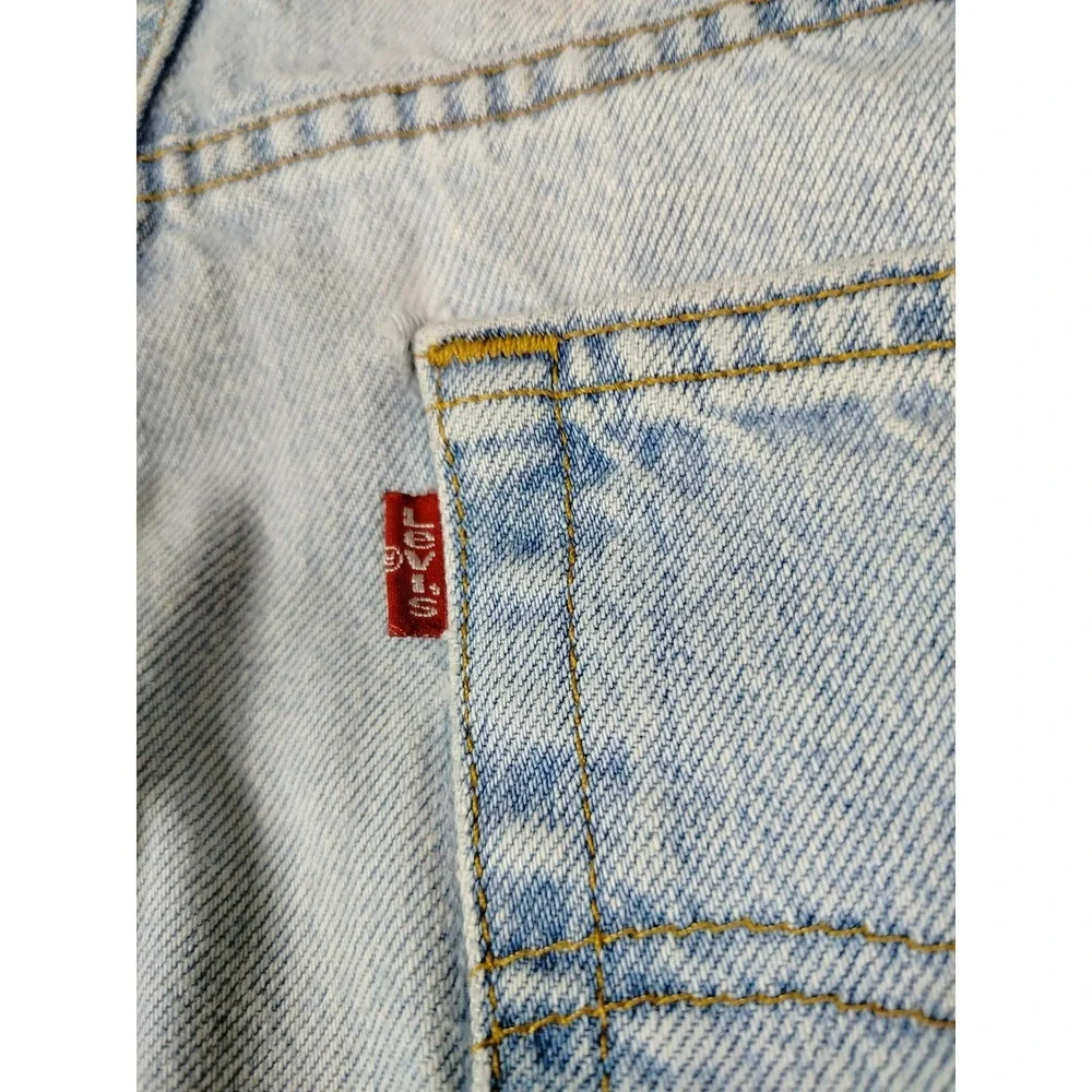 Vintage Levis 505 Jeans‎ Mens 40x30 Light Wash Blue Straight Leg USA Denim